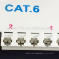 Panel de remiendo de la fibra del color Cat6 UTP 12/16/24 / 48ports del color del precio competitivo